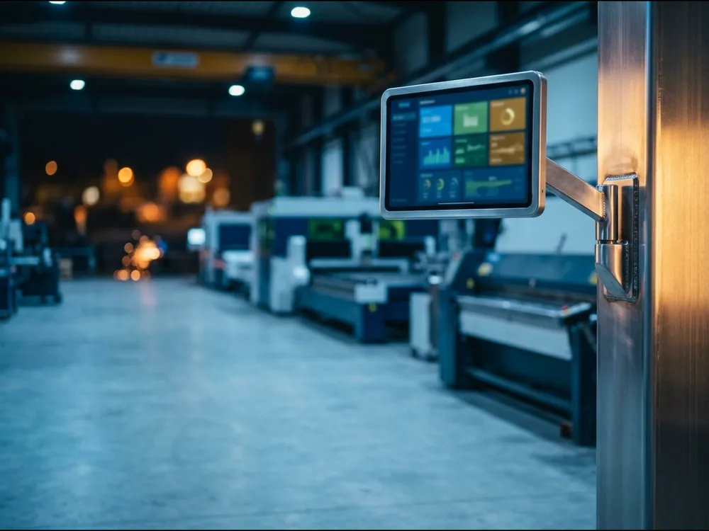 Custom production tracking system on a factory floor
