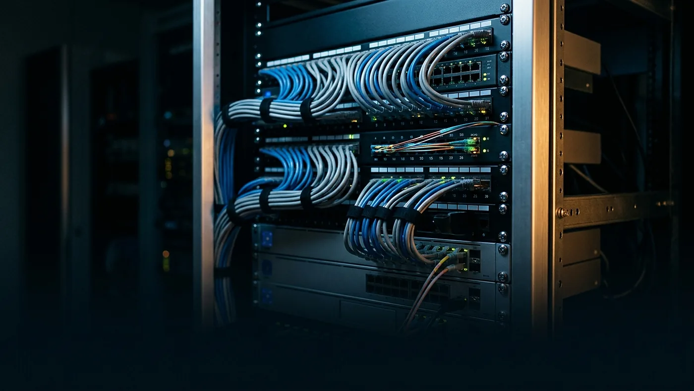 Network cabinet and structured cabling